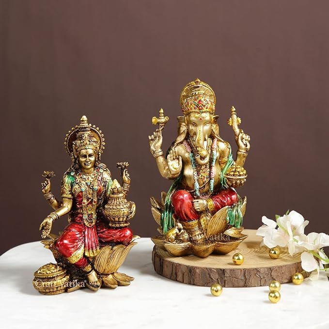 Swarna Laxmi and Ganesh Murti Set