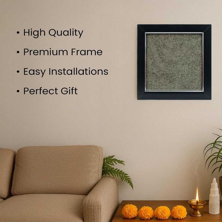 Shree Yantra on Raw Pyrite Frame