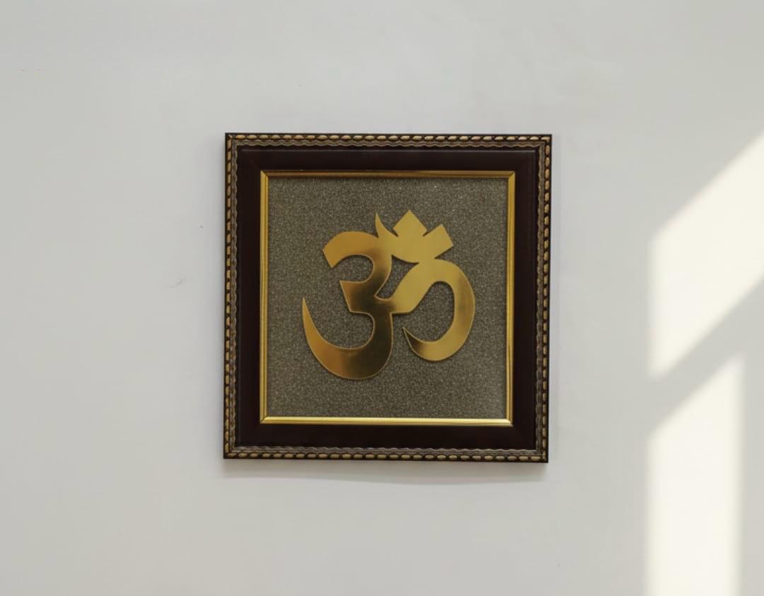 Shree Yantra on Raw Pyrite Frame