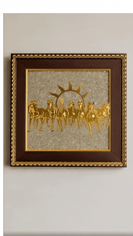 Seven Running Horses Pyrite Dust Frame