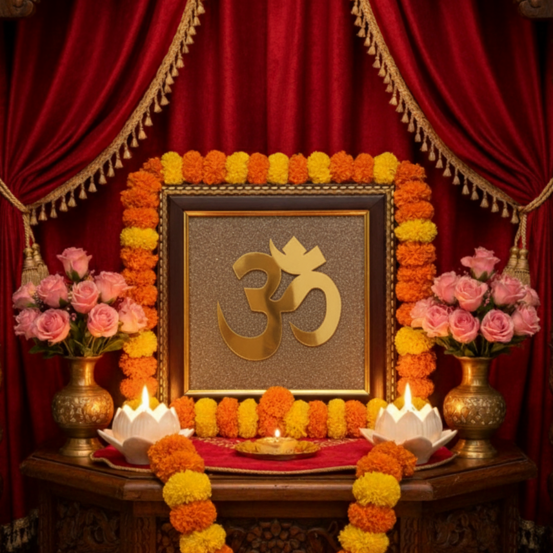 Shree Yantra on Raw Pyrite Frame