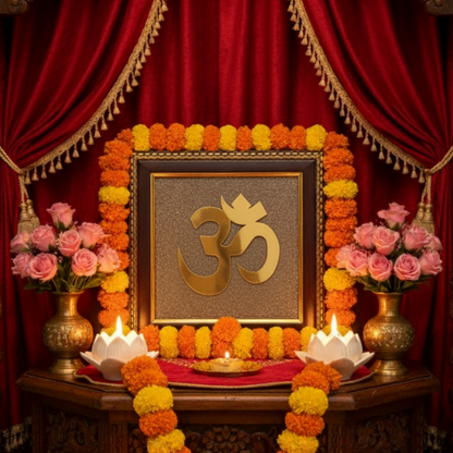Shree Yantra on Raw Pyrite Frame