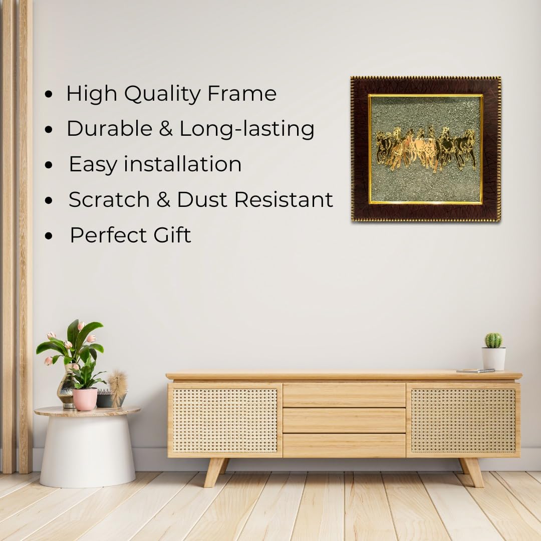 Seven Running Horses Pyrite Dust Frame Certified