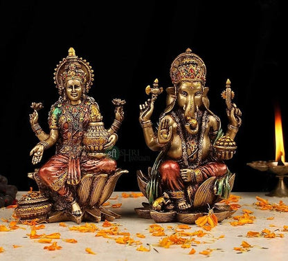 Swarna Laxmi and Ganesh Murti Set