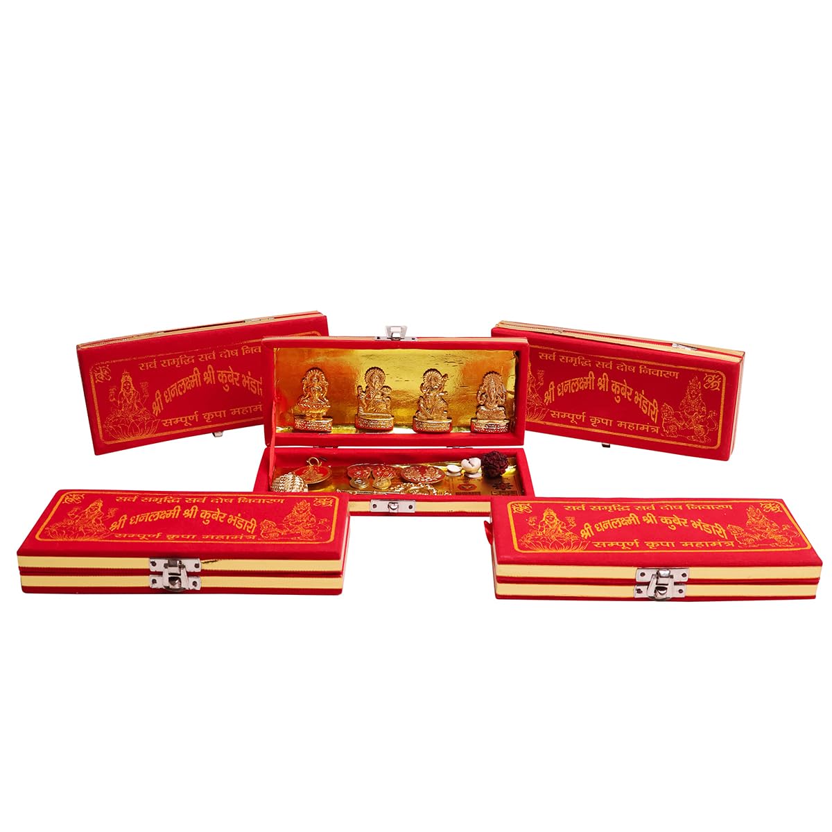 Kuber Bhandari Shree Yantra Set of 12 Brass Items – Pack of 3