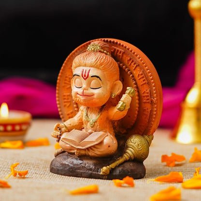 Hanuman Dhyana Idol (3.74" Inches)