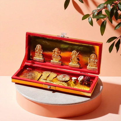 Kuber Bhandari Shree Yantra Set of 12 Brass Items – Pack of 3