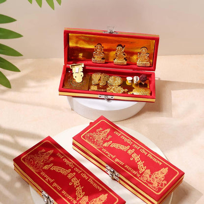 Kuber Bhandari Shree Yantra Set of 12 Brass Items – Pack of 3