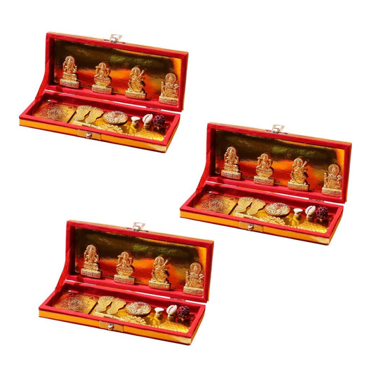 Kuber Bhandari Shree Yantra Set of 12 Brass Items – Pack of 3