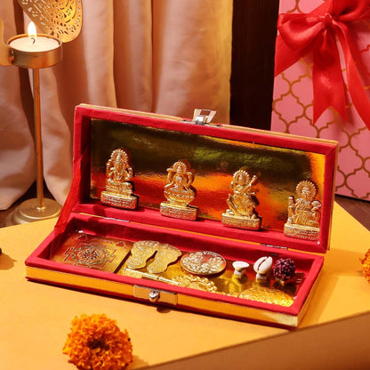 Kuber Bhandari Shree Yantra Set of 12 Brass Items – Pack of 3