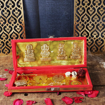 Kuber Bhandari Shree Yantra Set of 12 Brass Items – Pack of 3
