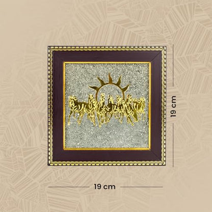 Shree Yantra on Raw Pyrite Frame