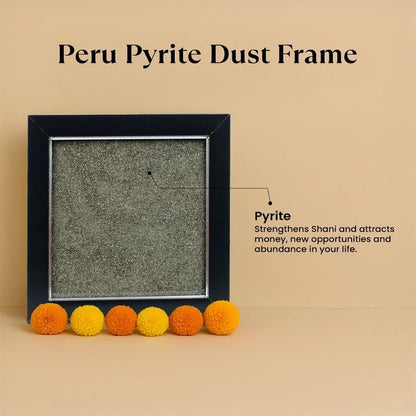 Shree Yantra on Raw Pyrite Frame