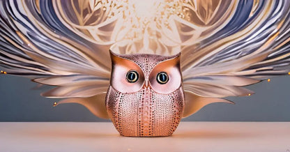 Golden Owl Statue the vehicle of Maa Laxmi
