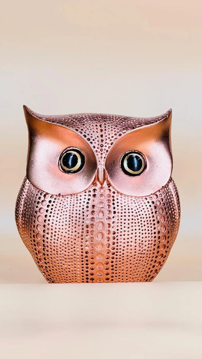 Golden Owl Statue the vehicle of Maa Laxmi